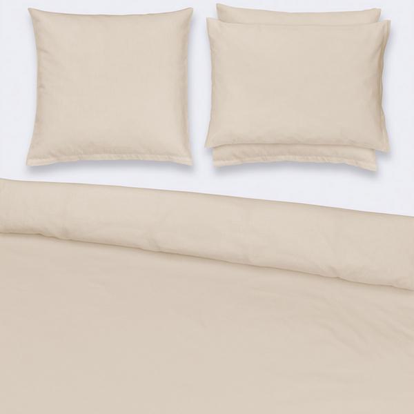Christian Fischbacher Satin bed linen, natural-coloured