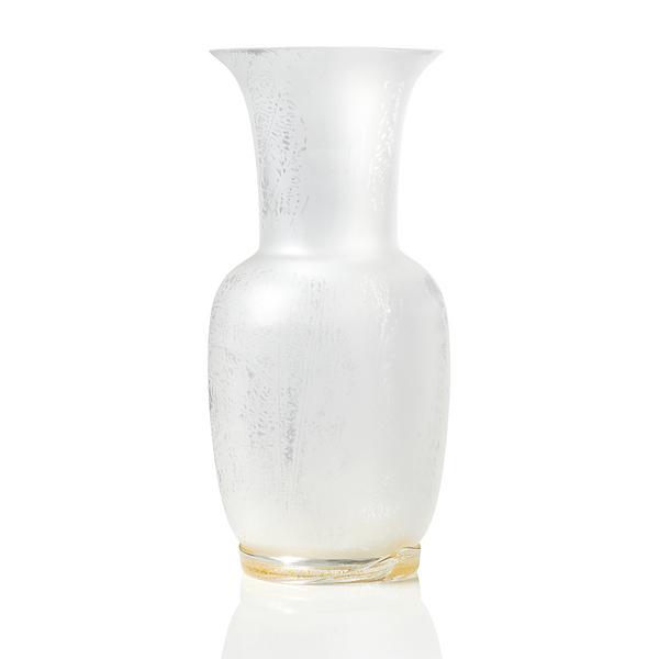 Venini Opalino Frozen Gold vases