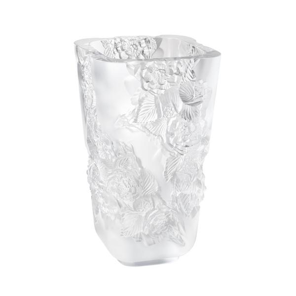 Lalique Pivoines vase, h 35 cm