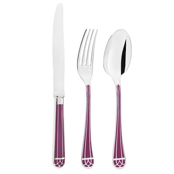Christofle Talisman cutlery, silverplated, purple