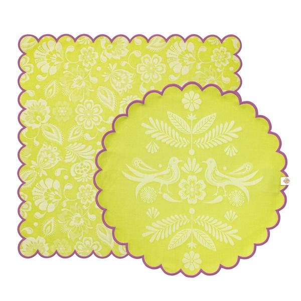 Le Jacquard Francais Alegria table linen, green
