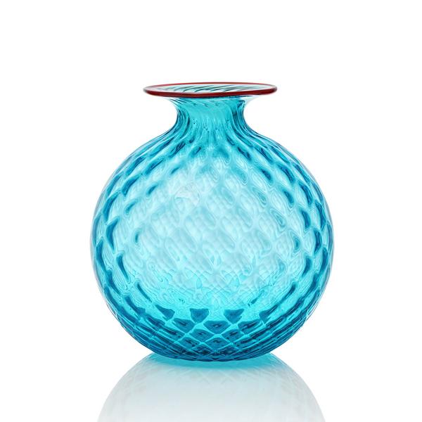 Venini Vasen Monofiori Balloton, hellblau