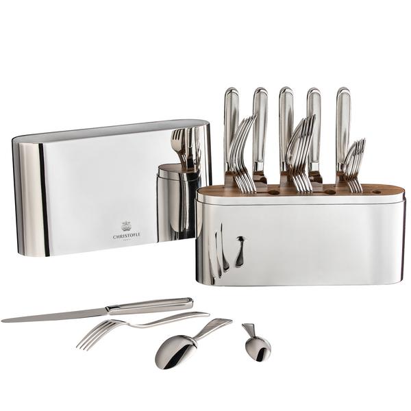 Christofle Concorde 24-piece stainless steel cutlery set in design box