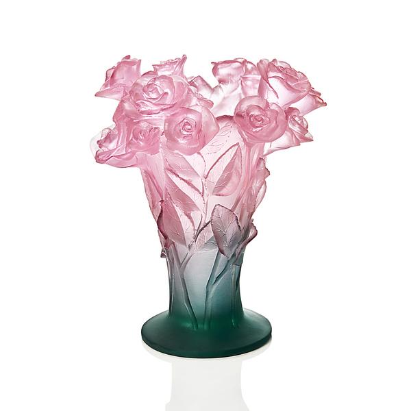 Daum Roses vase, h 22,5 cm