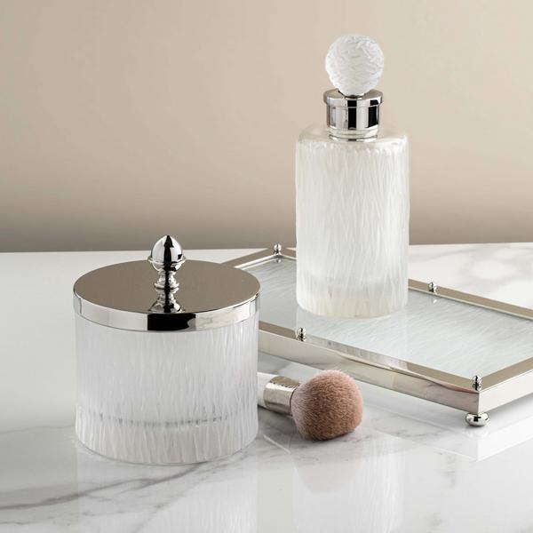 Cristal et Bronze Bambou bathroom accessories, chrome