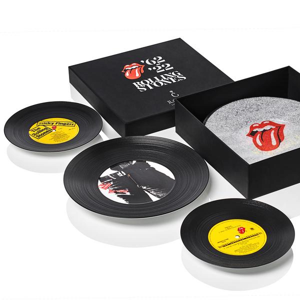 J.L Coquet The Rolling Stones Deko-Teller, 4er-Set, limitierte Auflage