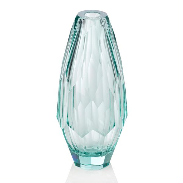 Moser Cubism vase, beryl