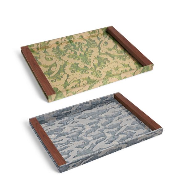 L'Objet Fortuny trays, rectangular