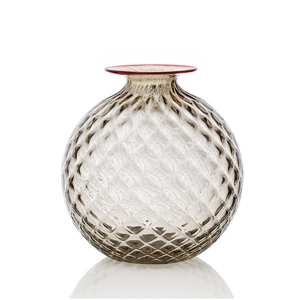 Venini Monofiori Balloton vases, taupe