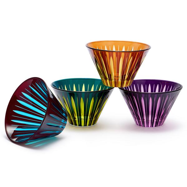L'Objet Prism condiment bowls, set of 4 with 4 colours