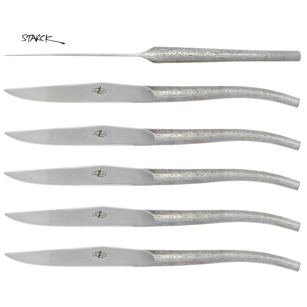 Forge de Laguiole Log dinner/steak knives, set of 6