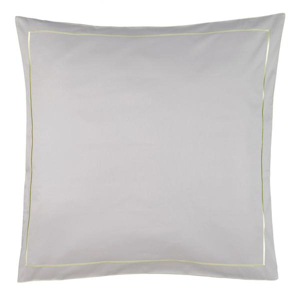 Christian Fischbacher Satin Premium bed linen, light grey / green