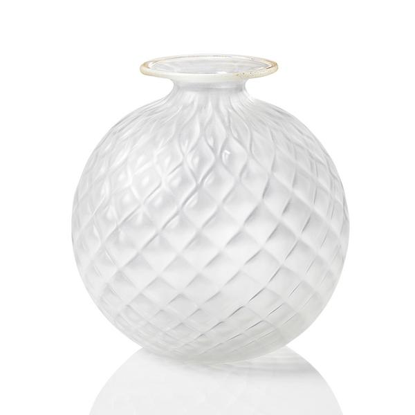 Venini Monofiori Balloton Frozen Gold vases