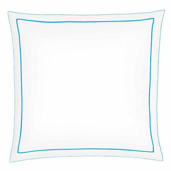 Christian Fischbacher Satin Premium bed linen, white / sky blue