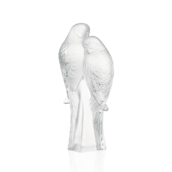 Lalique Parakeets sculpture
