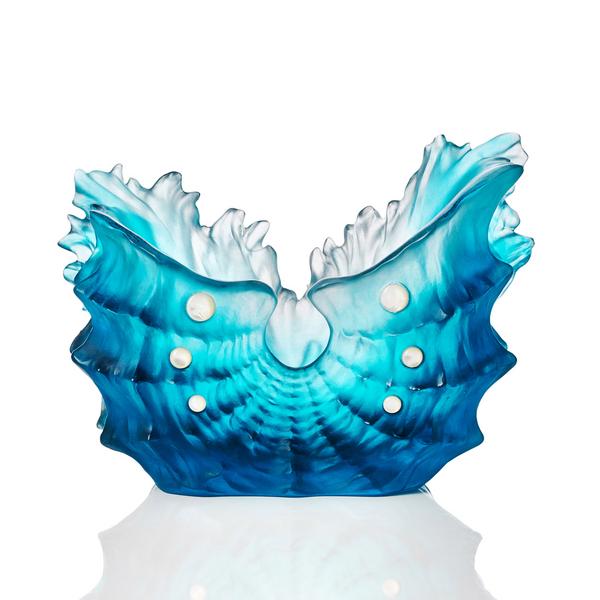 Daum Vase Maya Seashell, H 30 cm