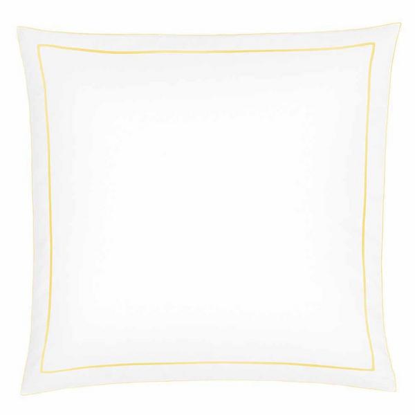 Christian Fischbacher Satin Premium bed linen, white / lemon