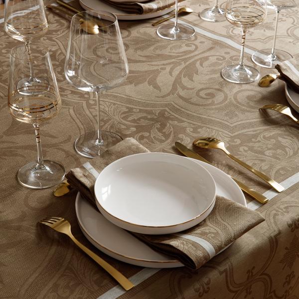 Le Jacquard Francais Armoiries table linen, grey