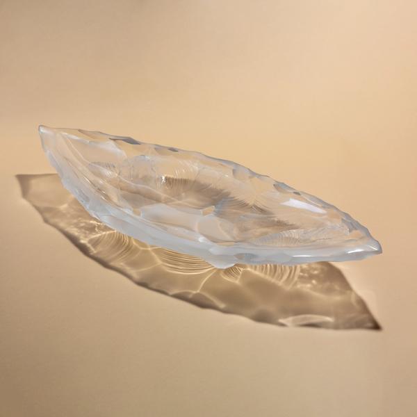 Lalique Silex bowl, l 45 cm