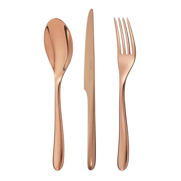 Christofle L'âme de Feu cutlery, stainless steel, colour copper