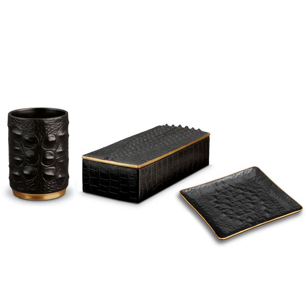L'Objet Crocodile Gold office accessories