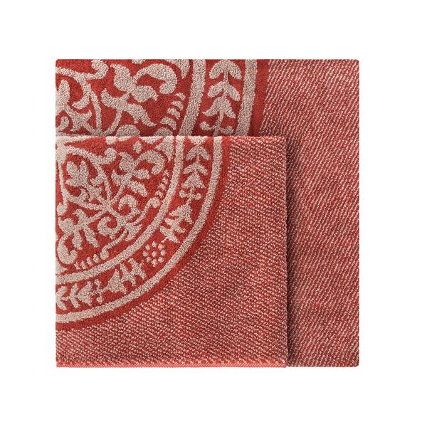 Leitner Rosetta terry towels, rust red