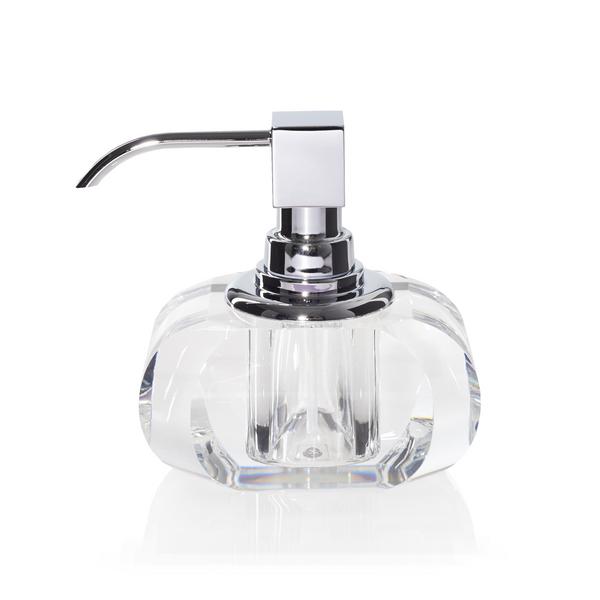 Decor Walther Crystal soap dispenser, clear, chrome | artedona.
