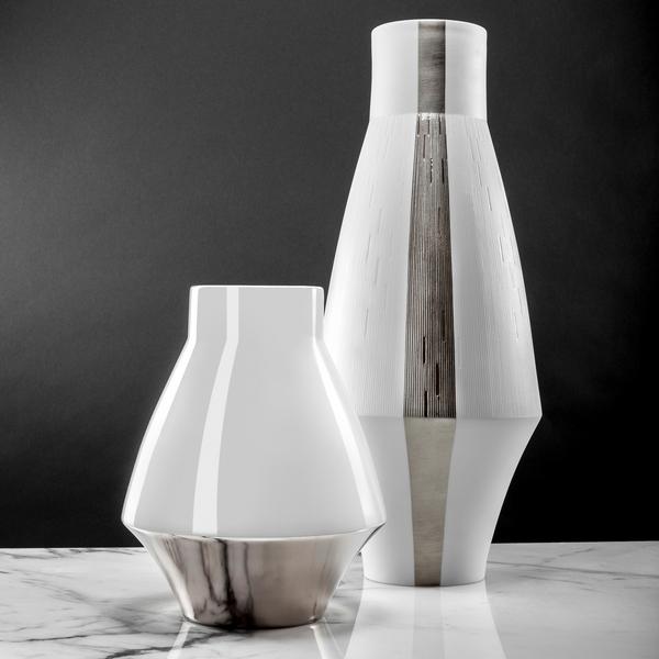 Haviland Infini Platinum vases