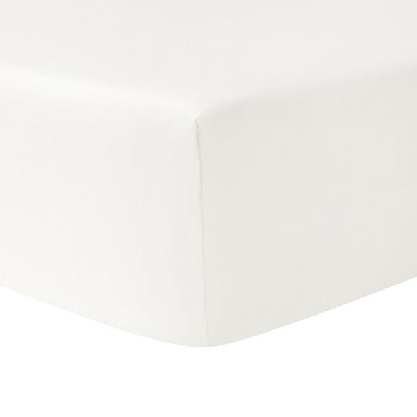Christian Fischbacher Satin fitted sheets, pearly white