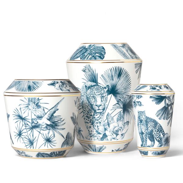 Sieger by Fürstenberg Paraiso Blue vases