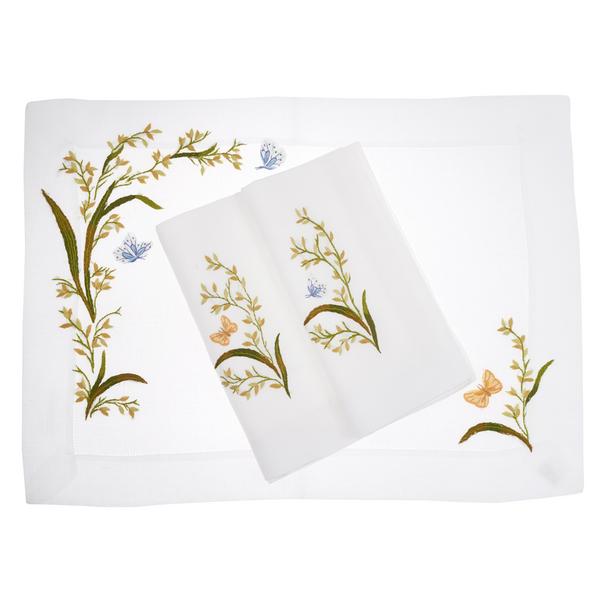 Eri Textiles Green Meadow table linen