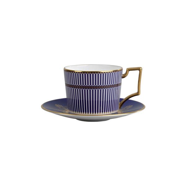 Wedgwood Anthemion Blue coffee/tea cup and saucer | artedona.