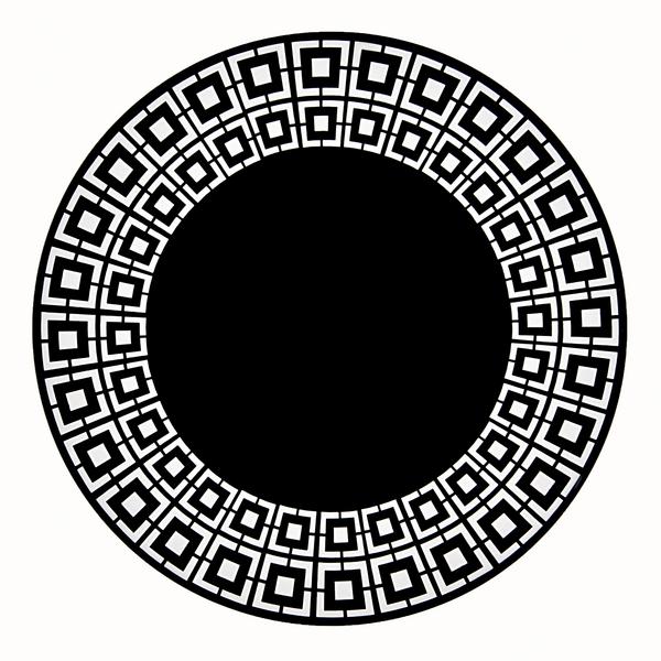 Artel Mod crystal glass plates, black