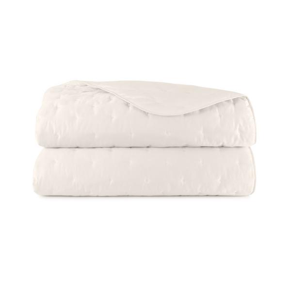 Yves Delorme Triomphe bed throws, mother-of-pearl