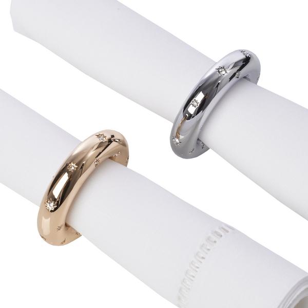 L'Objet Stars napkin rings, set of 4