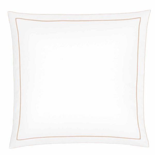 Christian Fischbacher Bettwäsche Satin Premium, weiß / sand