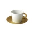Bernardaud Ecume Gold coffee/tea cup and saucer