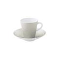 Raynaud Minéral Irisé Pearl Grey double espresso cup and saucer