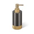 Decor Walther Club soap dispenser, dark metal matt/gold matt with structured base