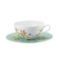 Raynaud Paradis breakfast cup and saucer, turquoise