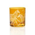 Artel Safari double old fashioned tumbler, amber, zebra