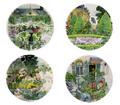 Gien De Paris à Giverny set of 4 dessert plates, 4 patterns