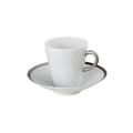 Raynaud Minéral Platin Espressotasse mit Unterteller
