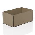 Giobagnara Suite leather basket, large, 29 x 17 cm, mud