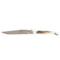 Forge de Laguiole Tafel-/Steakmesser Hirschhorn, Hochglanz poliert