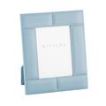 Riviere Stitches leather frame, azure blue, photo size 18 x 24 cm (7'' x 9.5'')