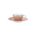 Raynaud Minéral Irisé Copper mocha cup and saucer