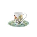 Raynaud Paradis double espresso cup and saucer, turquoise