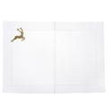 Eri Textiles Brown deer with gold linen place mats, set of 6