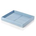 Riviere Stitches leather vide-poche, rectangular, azure blue